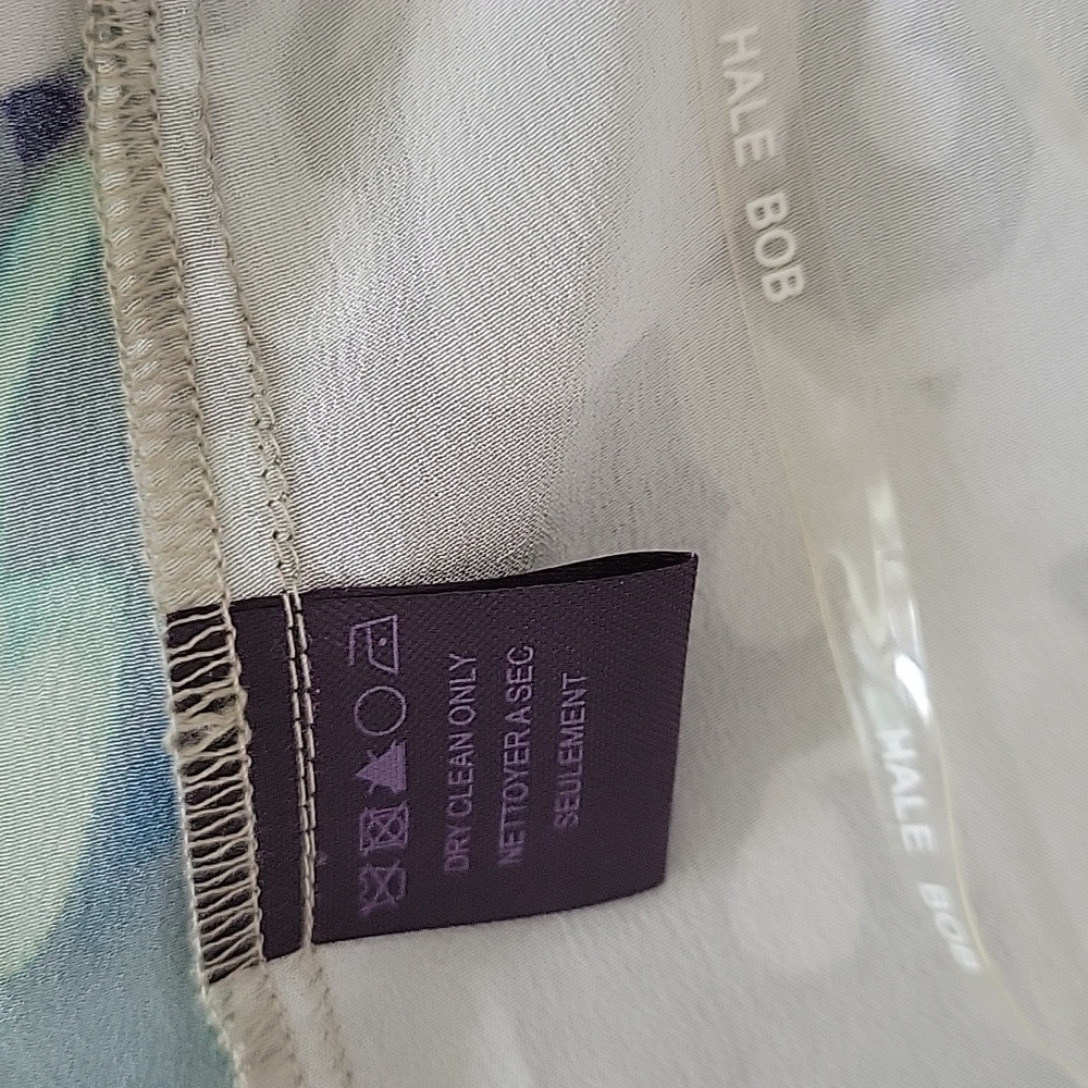 Hale Bob Orchid Print Silk Wrap Blouse Size XS - Picture 14 of 15